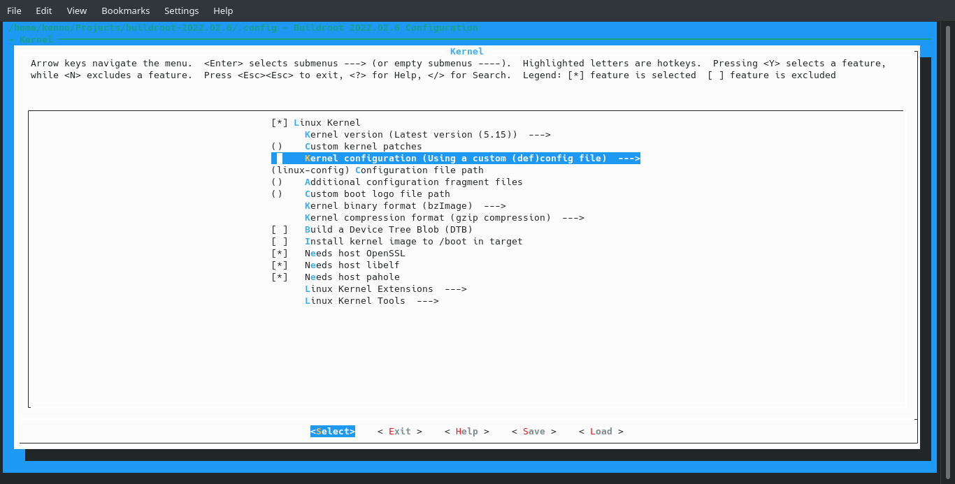 buildroot-menuconfig-kernel