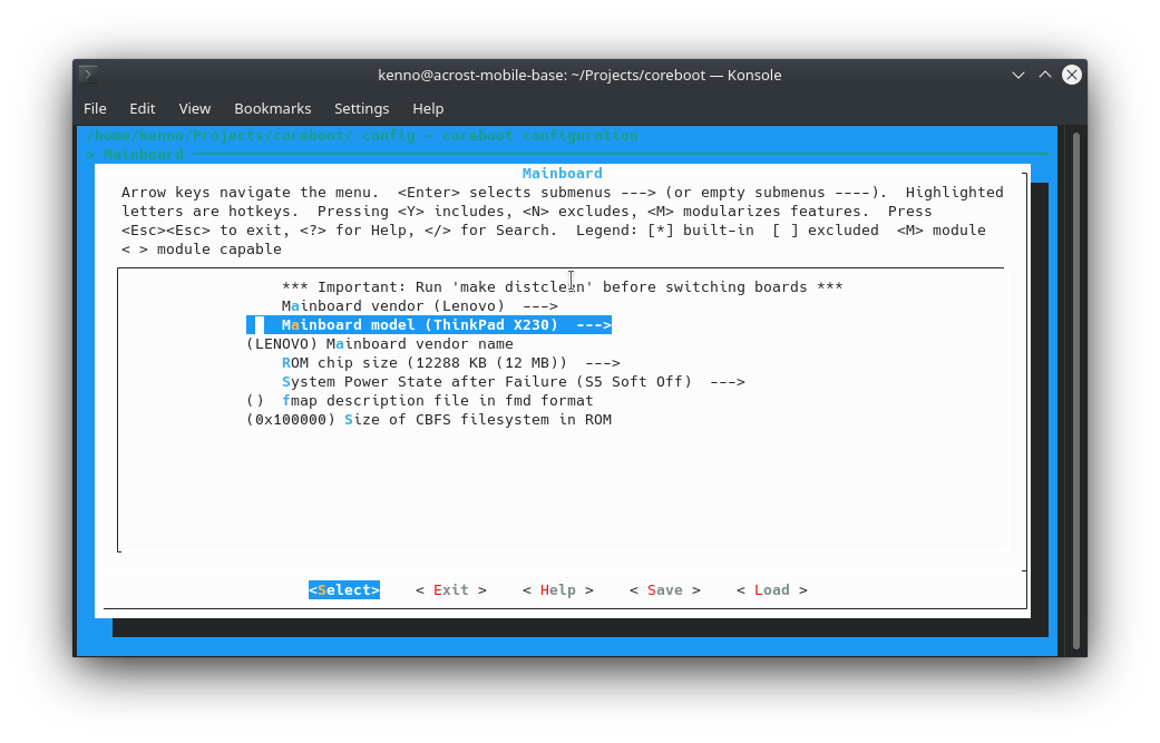 coreboot-menuconfig-mainboard
